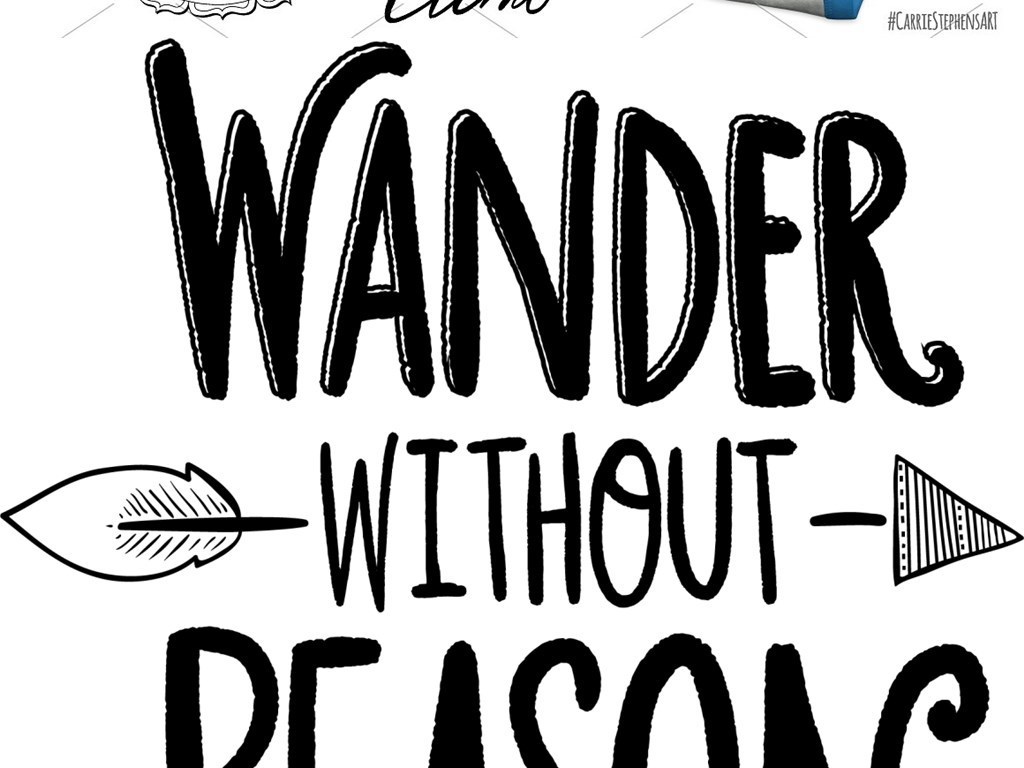 简单手写体生活旅行标语英文图片设计素材_高