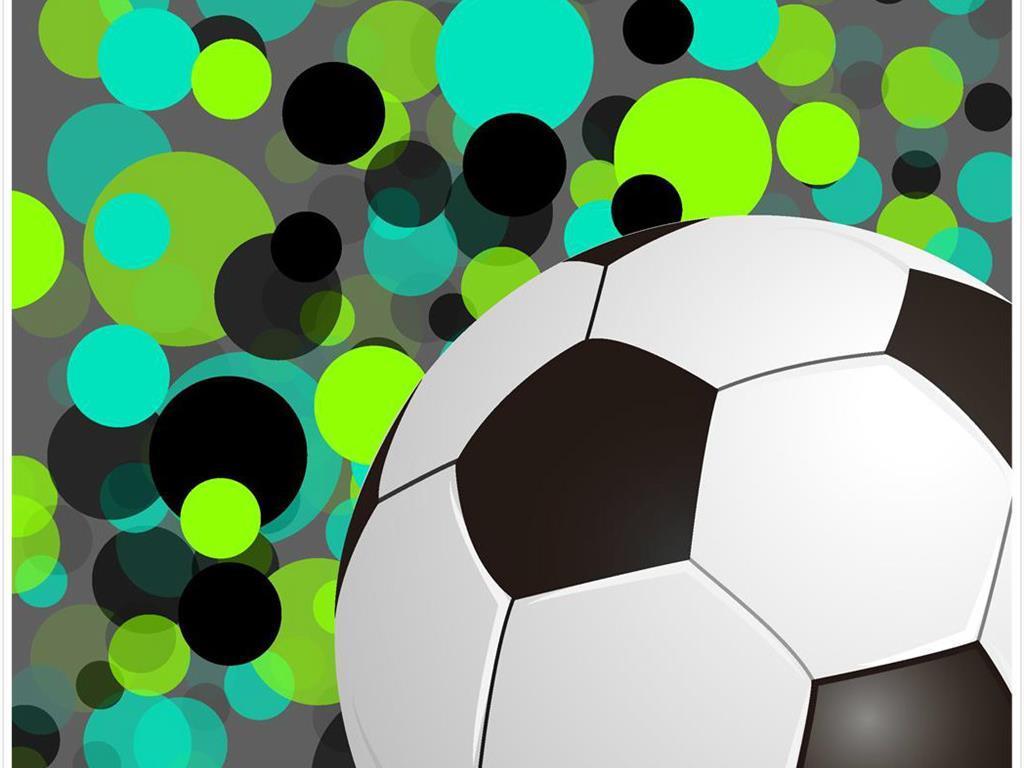 手绘足球绿茵场矢量素材图片设计_高清AI模板