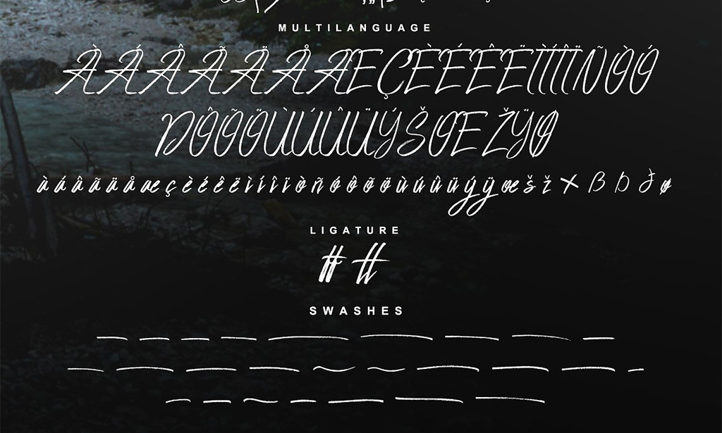 唯美艺术风格国外英文签名字体设计图片素材_