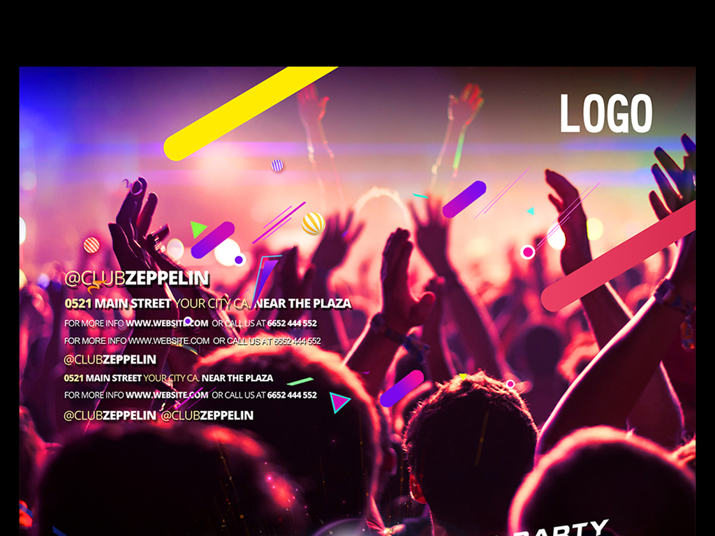 夜店派对酒吧狂欢海报图片设计素材_高清PSD