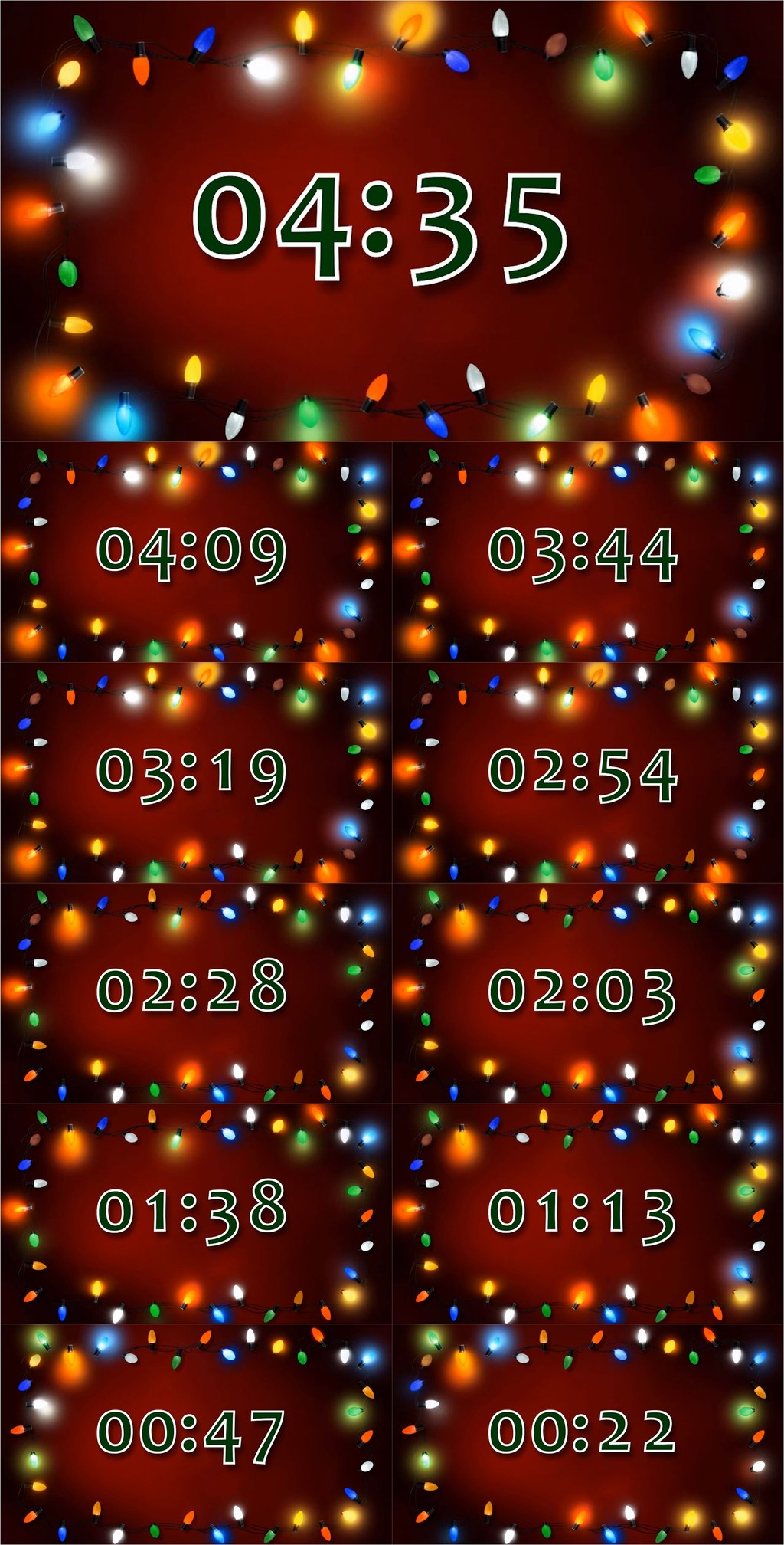 5分钟圣诞节灯光倒计时