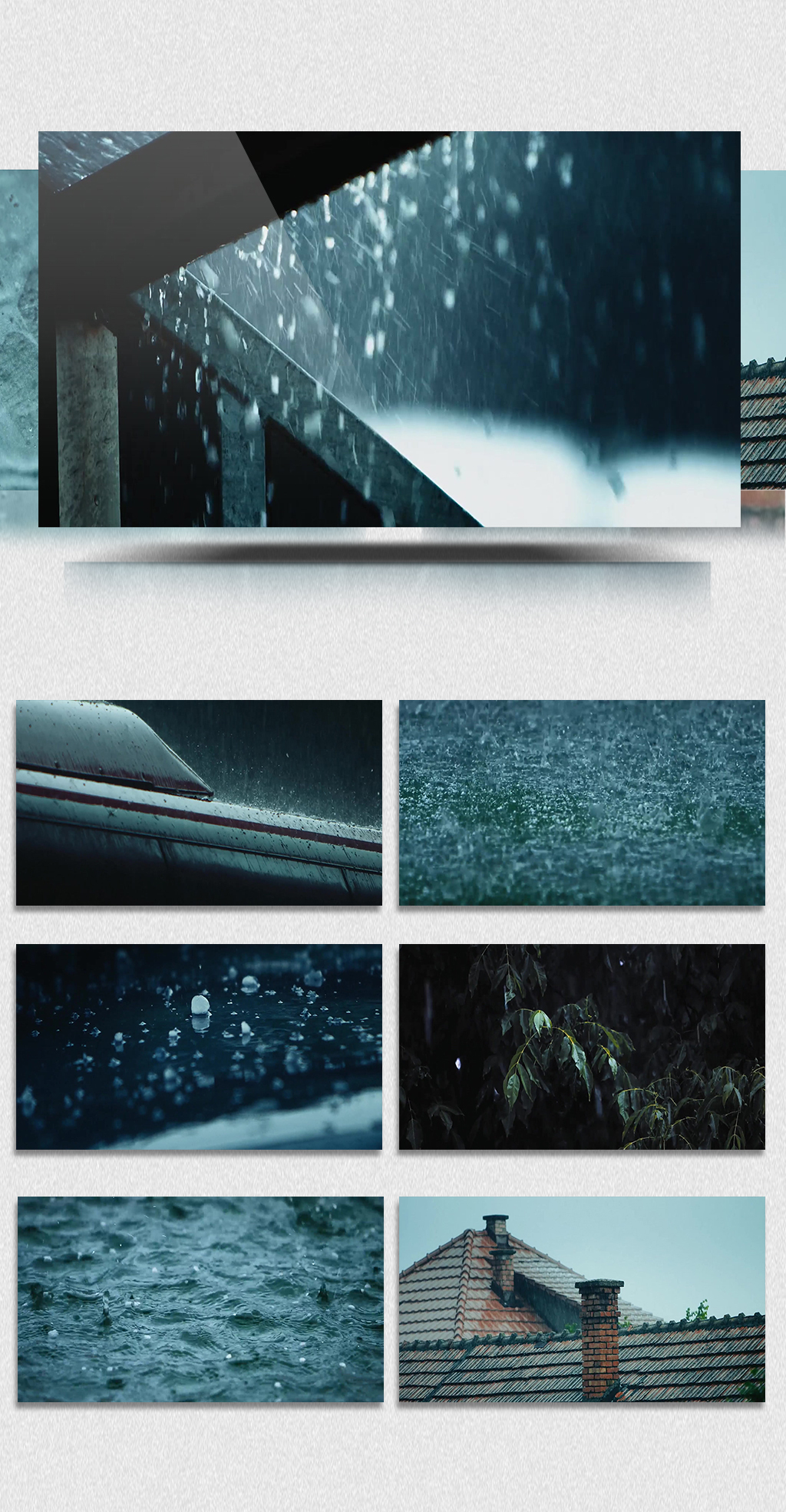 雨季梅雨季节下雨特写意境