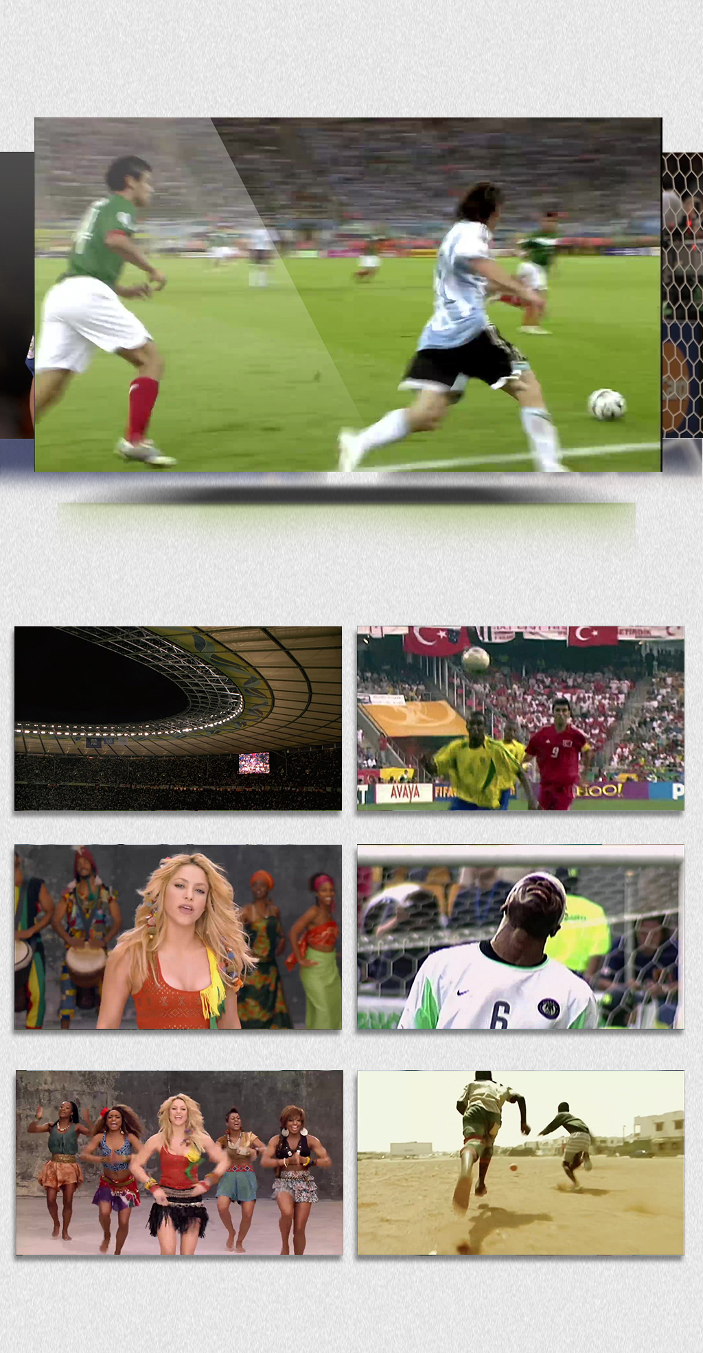 世界杯主题足球场呐喊视频素材