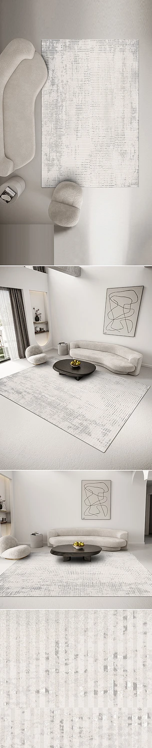 现代简约轻奢条纹抽象玄关客厅地毯地垫图案设计