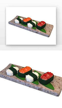 3D美食日本料理寿司食物