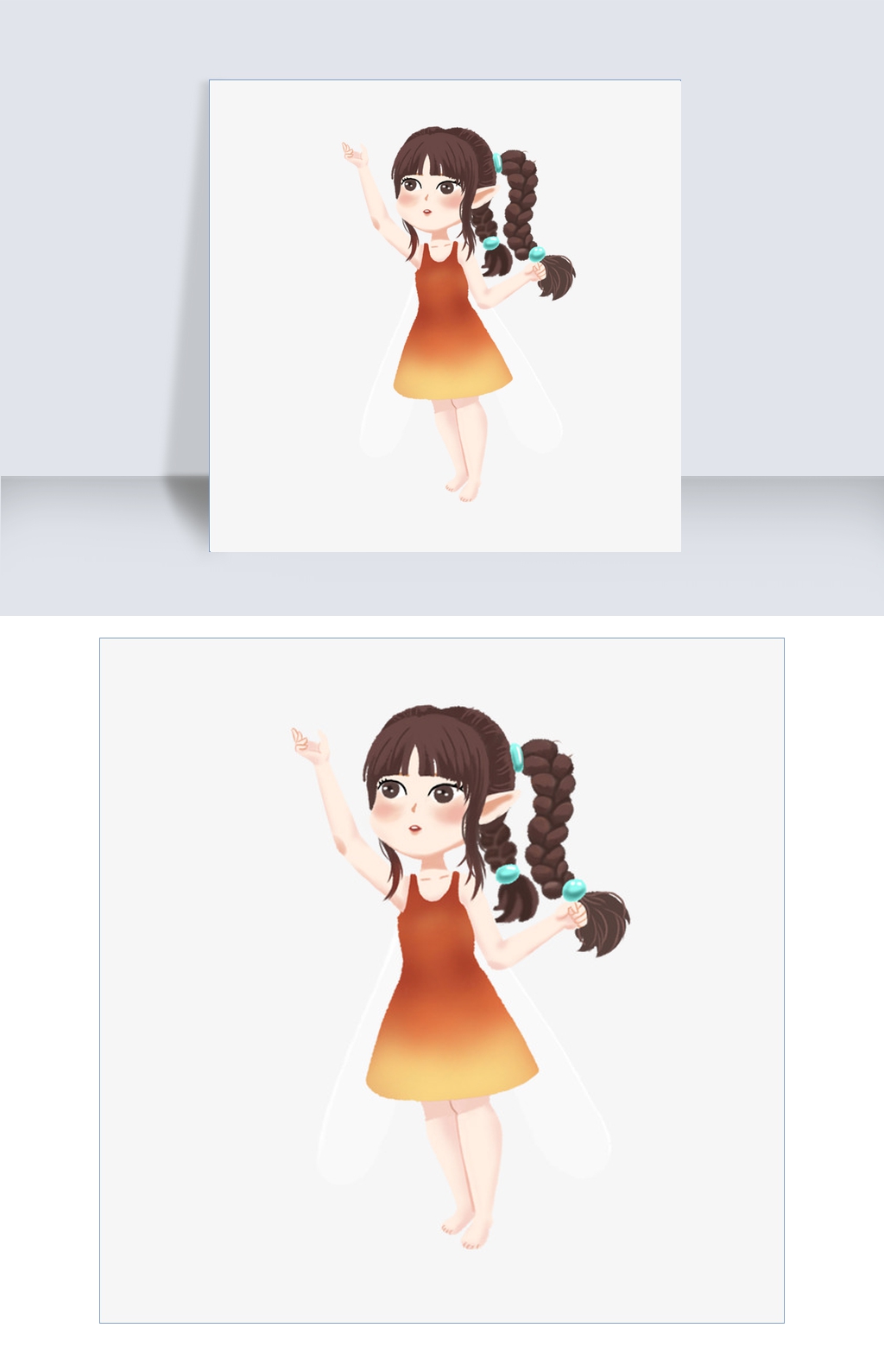 手绘可爱小精灵下载