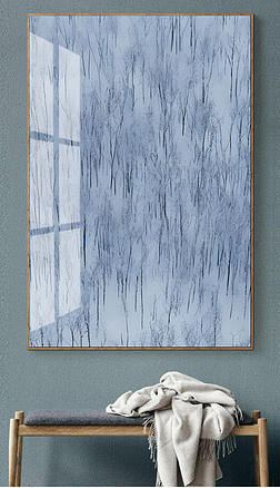 森林(lin)抽象現(xian)代裝飾(shi)畫北歐玄關客廳手繪裝飾(shi)畫
