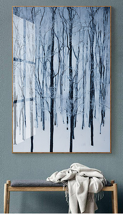 森林(lin)抽象現(xian)代裝飾(shi)畫北歐玄關客廳手繪裝飾(shi)畫