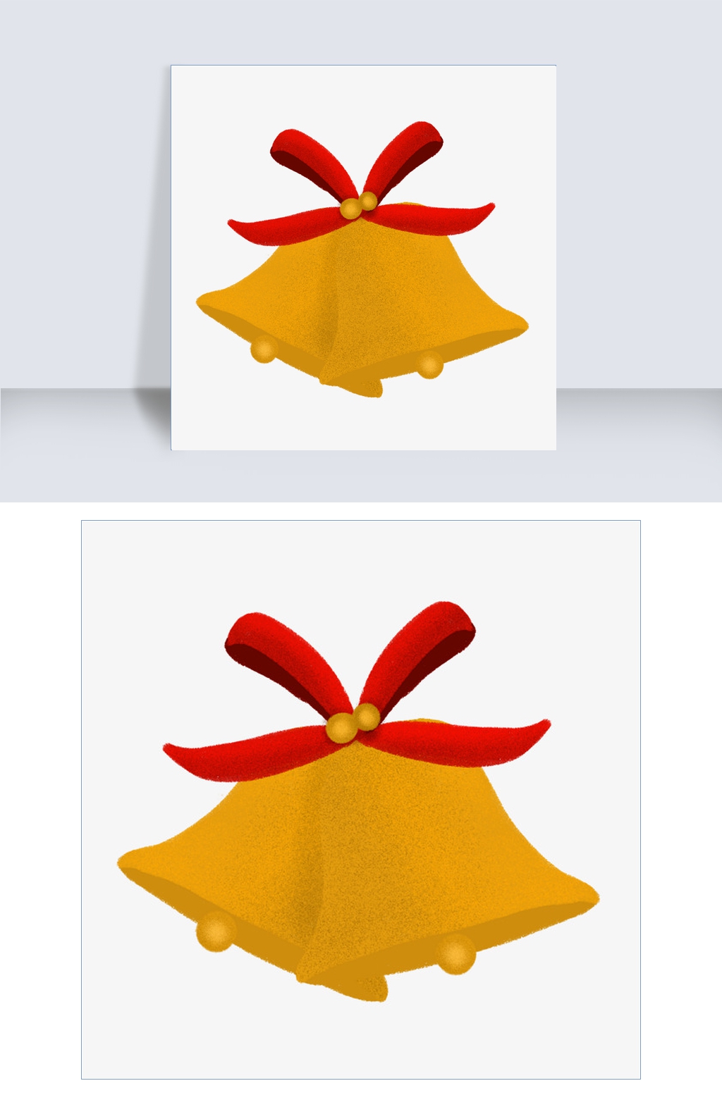 圣诞节卡通手绘铃铛插画