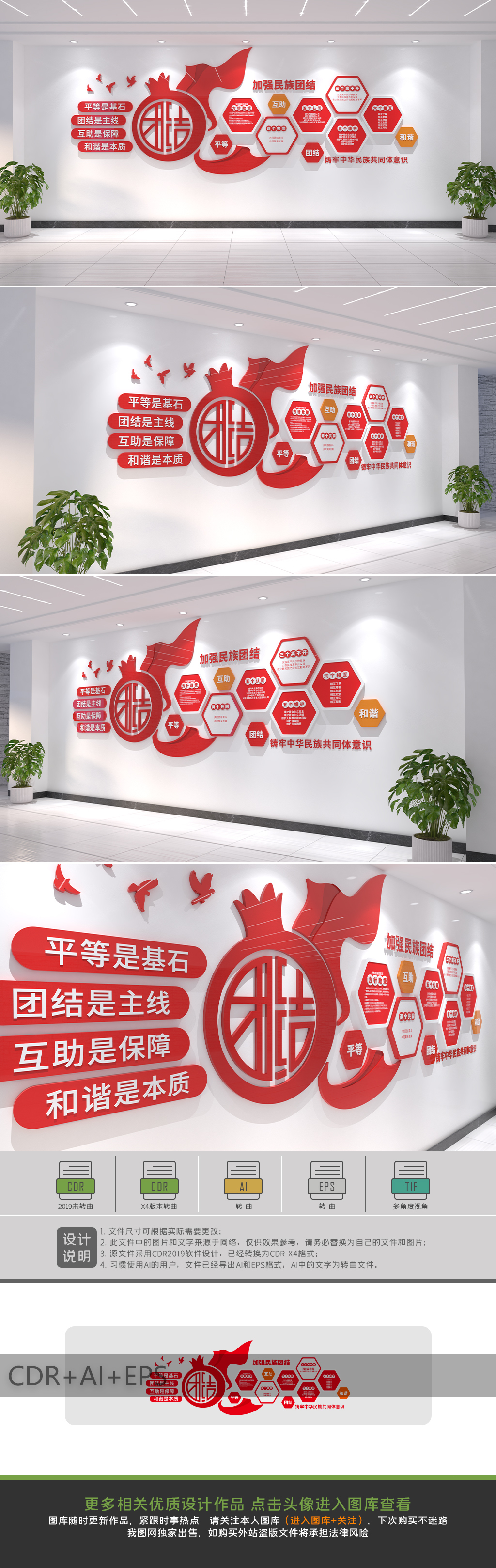 民族团结基本理念宣传栏文化墙