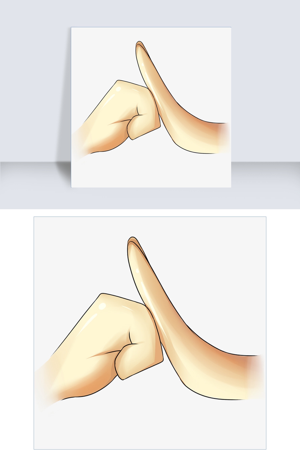 人物手势保重姿势插画