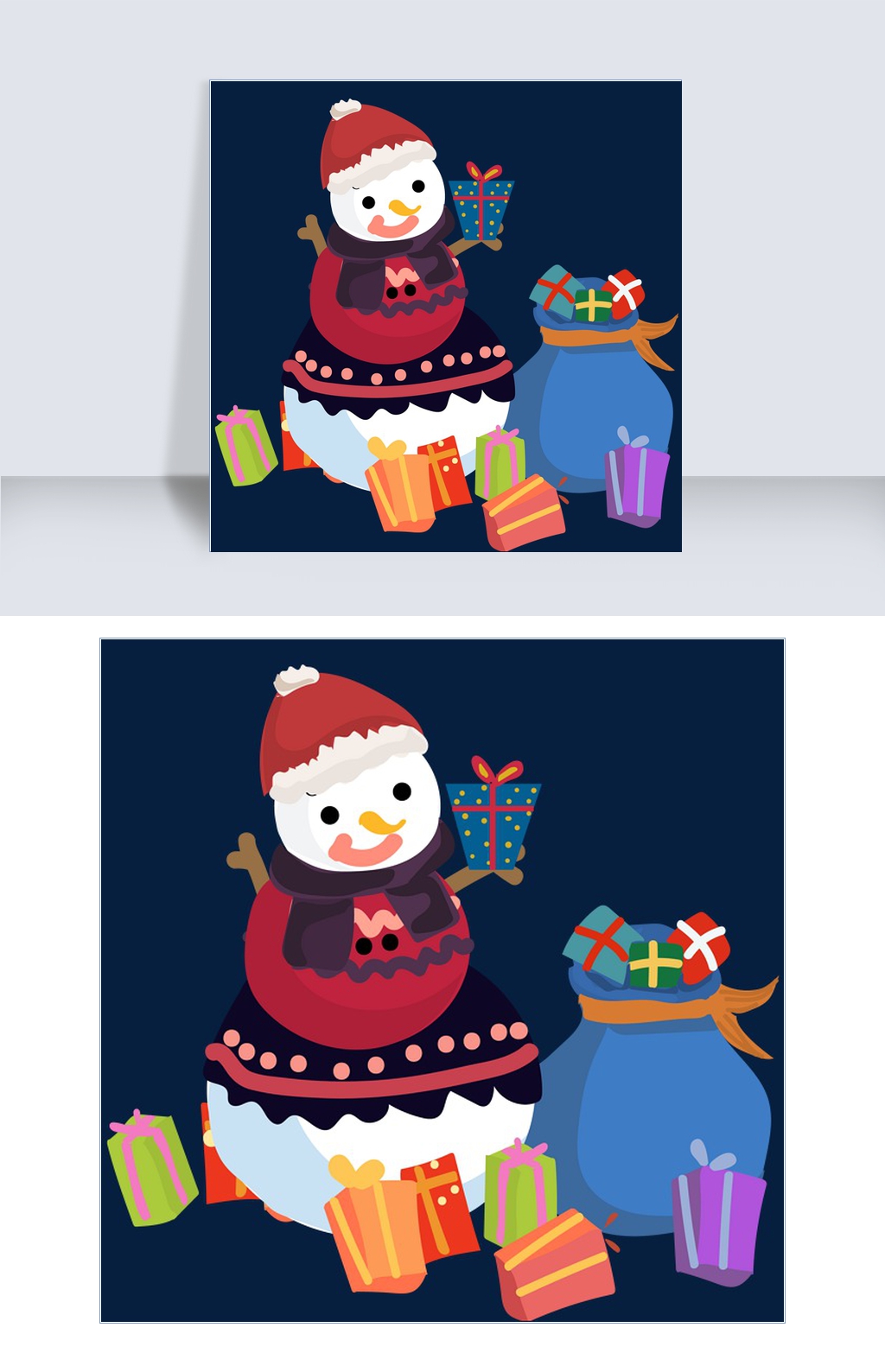 雪人和礼物猜成语_雪人简笔画