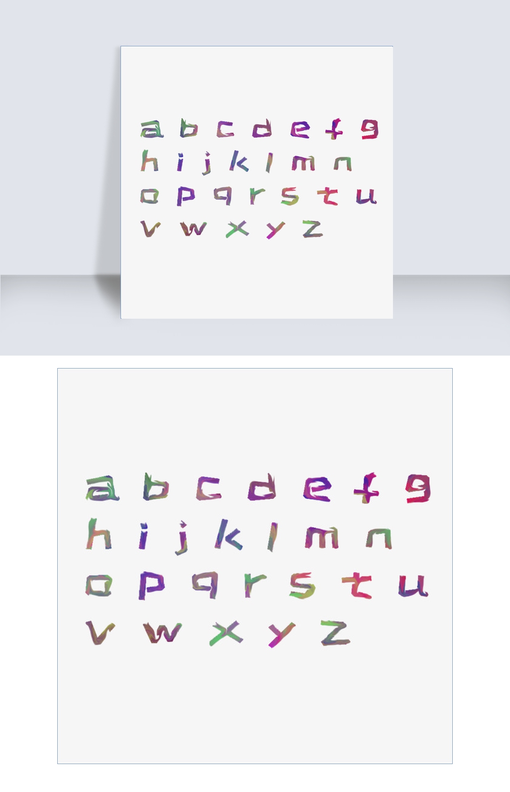 千库原创英文字母油漆字