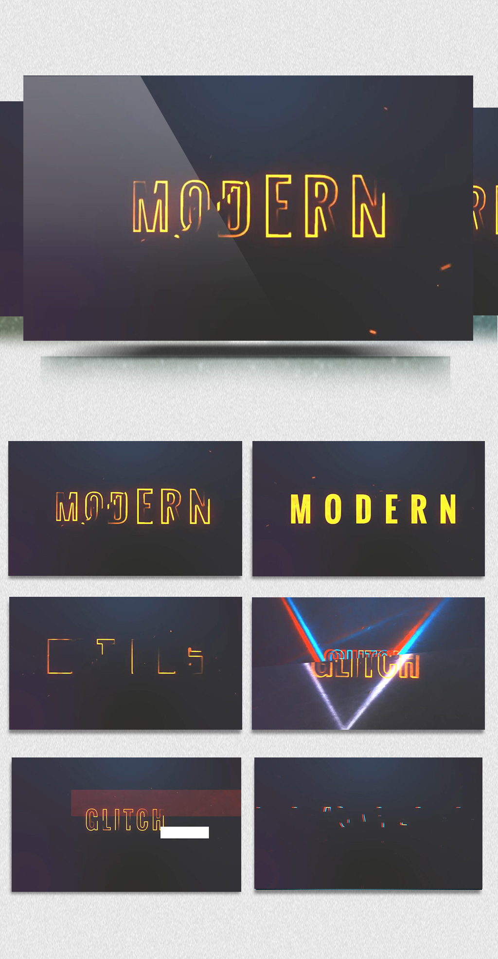 光电抖音故障效果预告片AE模板