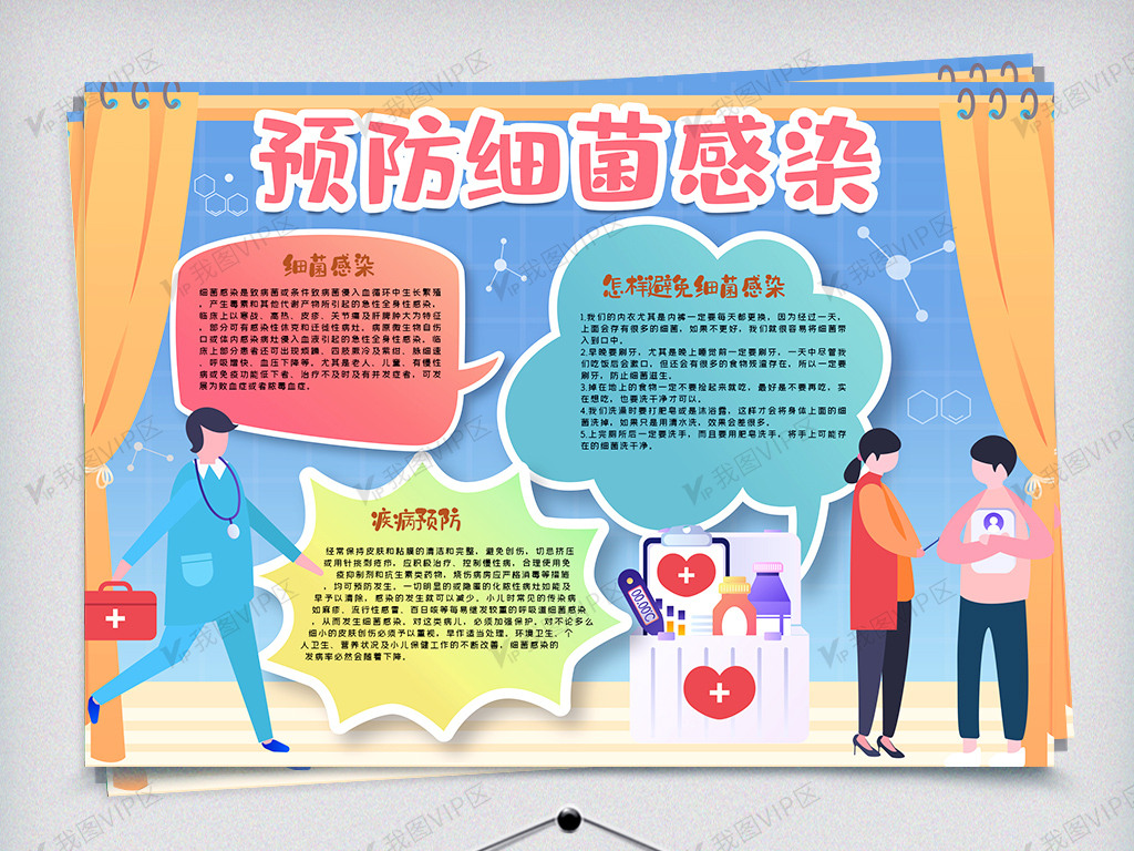预防细菌感染手抄报