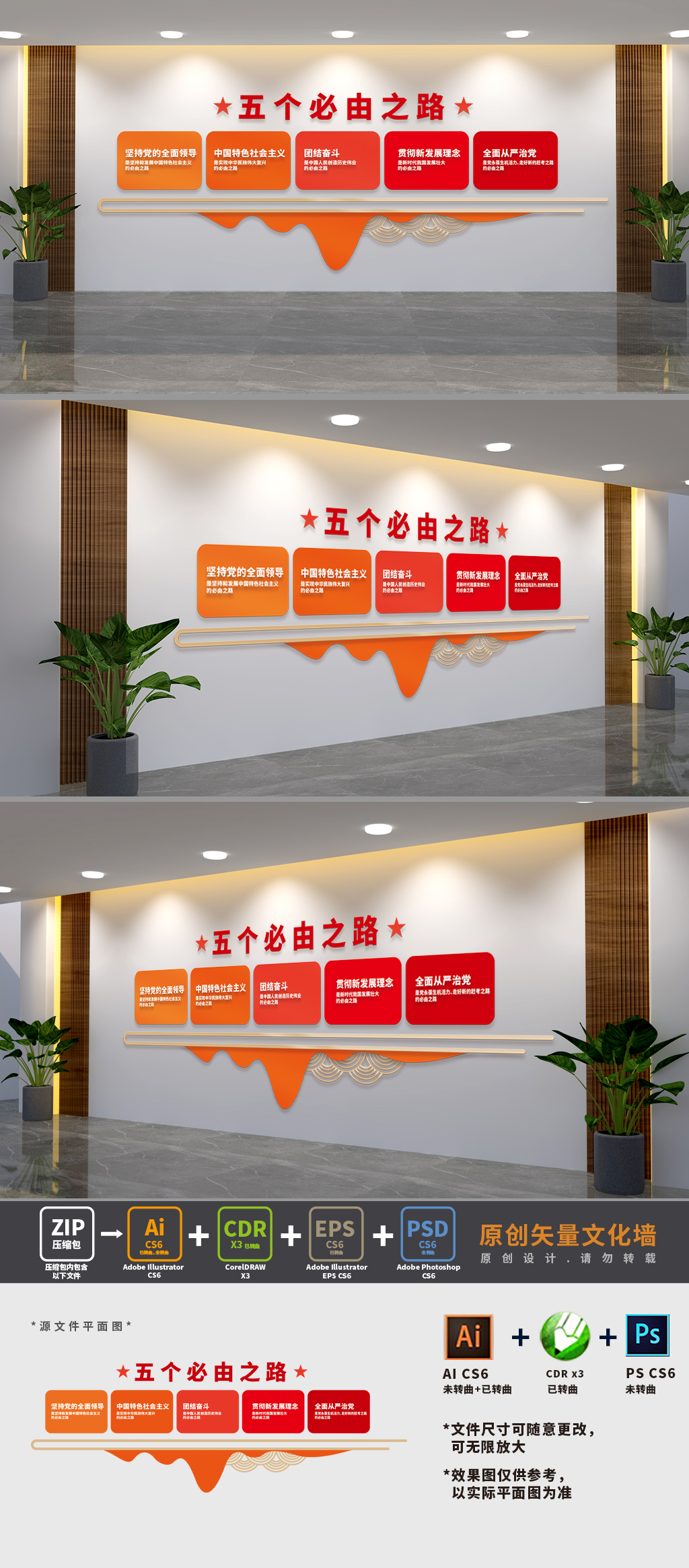 五个必由之路文化墙