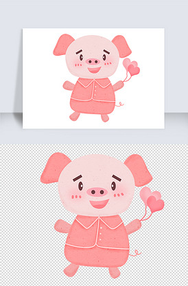 2020粉色卡通可爱小猪动物
