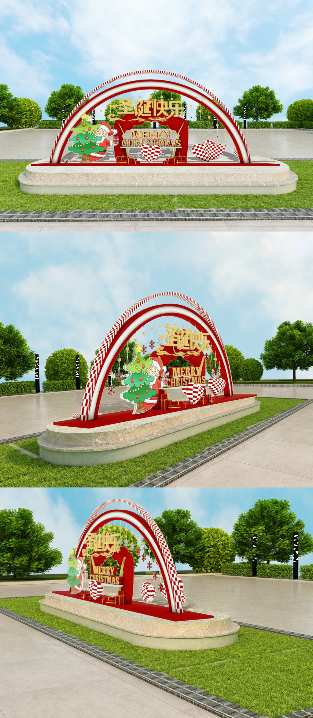 圣诞节美陈场景商场展示设计