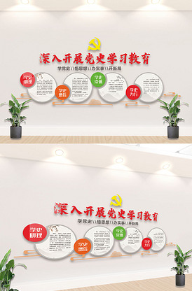 全党开展党史学习教育活动文化墙