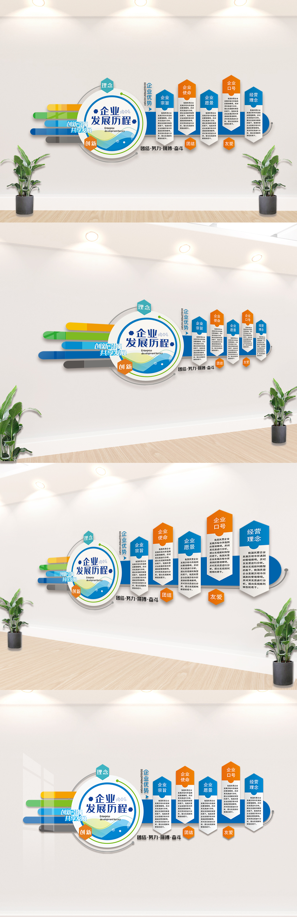 企业发展历程内容文化墙素材