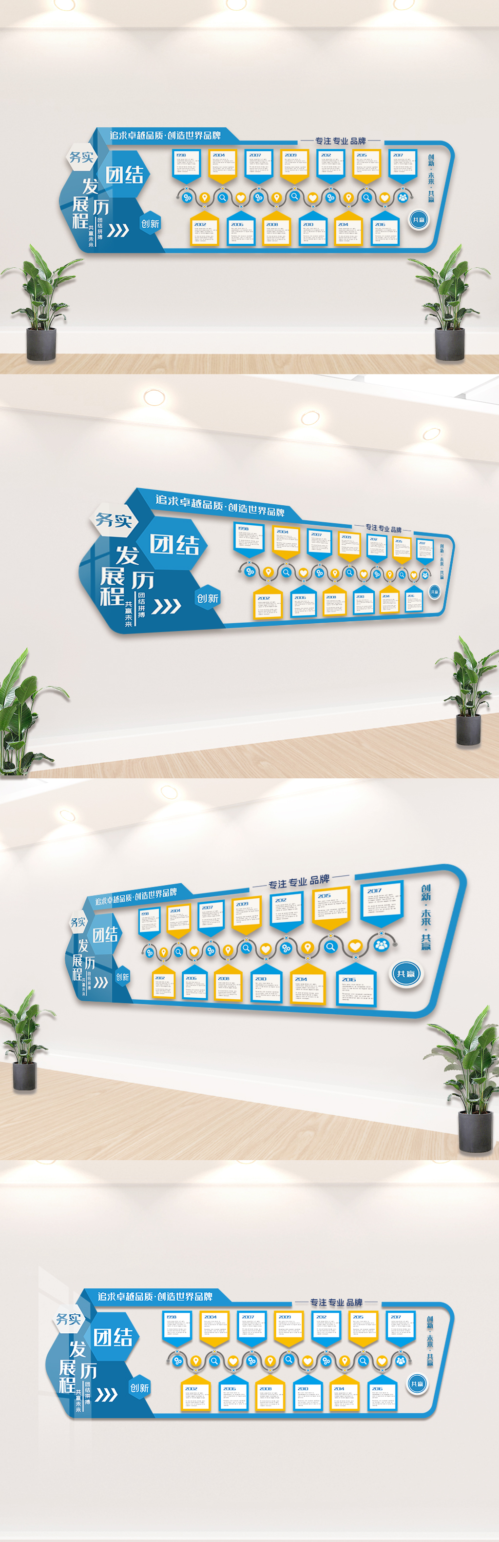 企业宣传栏发展历程内容文化墙