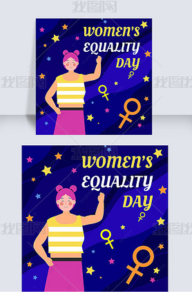 women s equality day blue woman