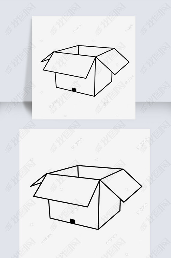 򿪷ֽbox black and white clipart