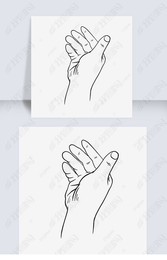 ֶָhand black and white clipart