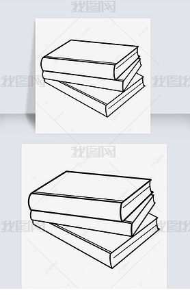 book black and white clipart