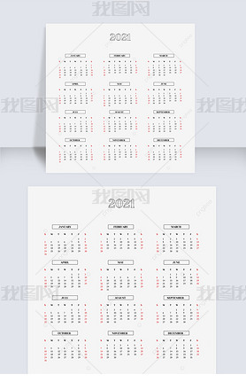 2021 calendar Լ