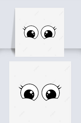 可爱卡通动漫大圆眼睛素材 eyes.
