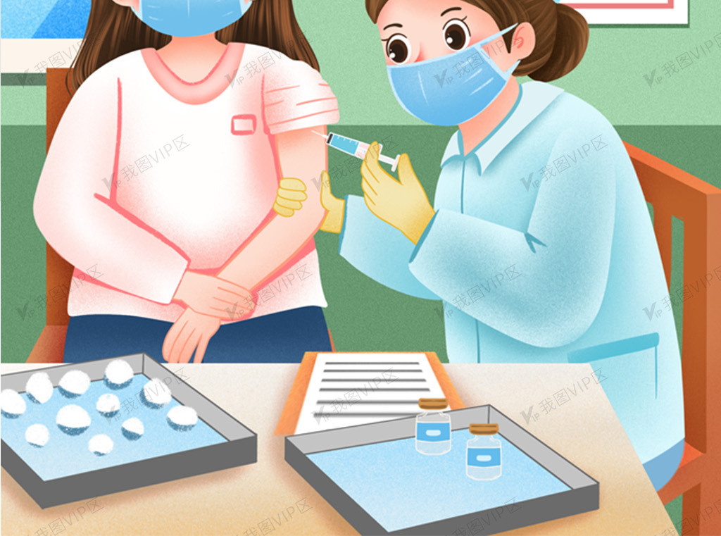 疫苗接种情景图片素材(psd分层格式)免费下载_卡通风大全-我图网