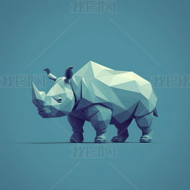 ĴɫϬţRhino Animation with Minimalism and Solid Color Background