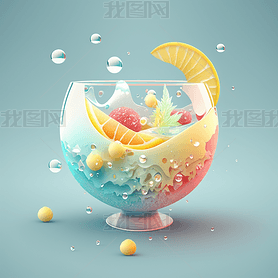 3DԪIcon Soup Frosted Glass Luminous Color