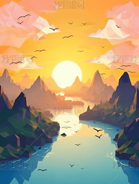 Guilin Scenery in Comic StyleBeautiful Illustrations廭ͼ