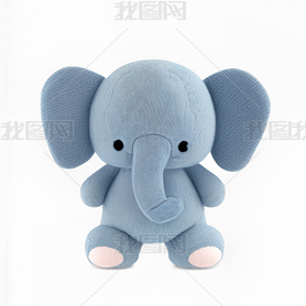 Yanjun Cheng Style Blue Stuffed Elephant PNG Download3DԪ