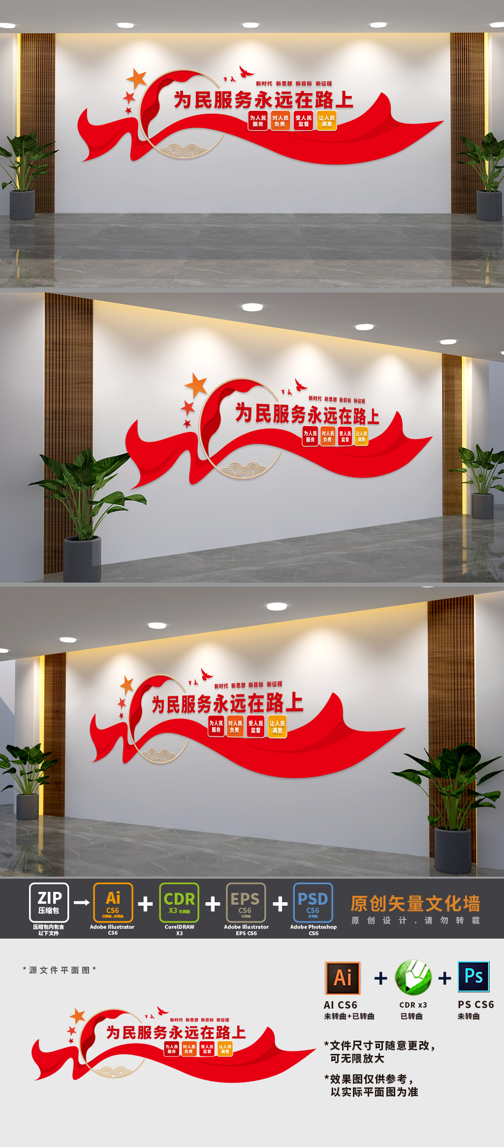 为民服务永远在路上文化墙