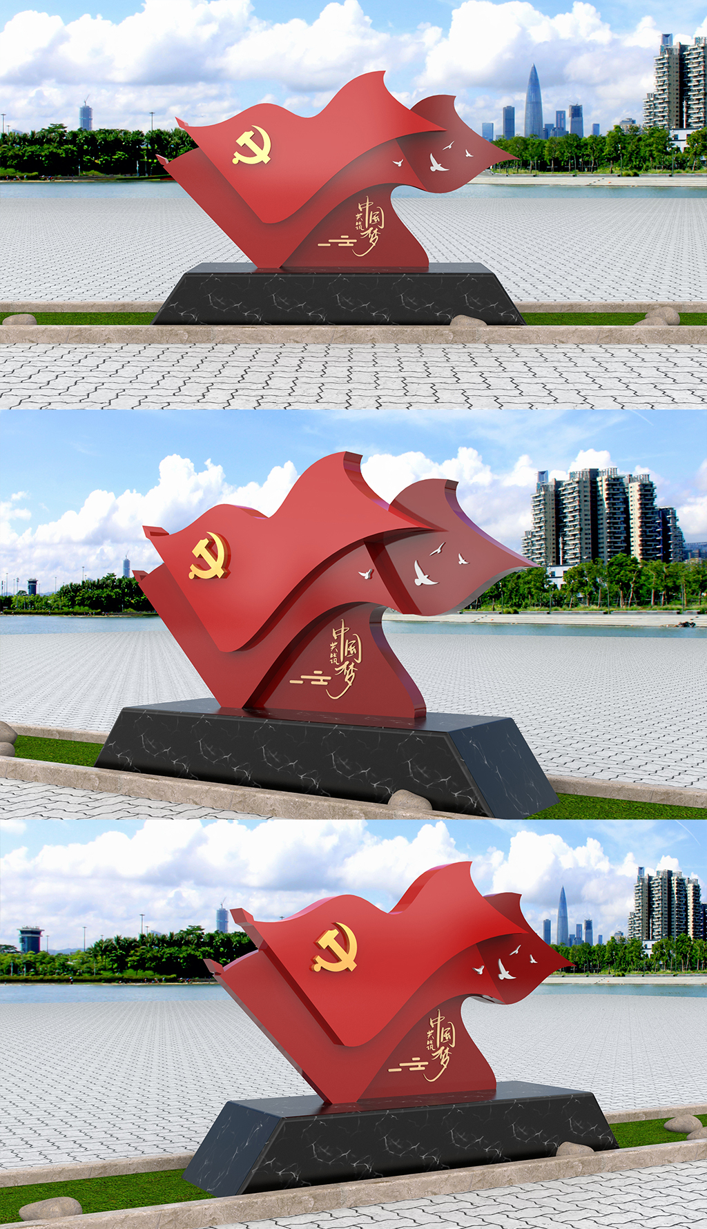 原创户外党建雕塑堡垒造型