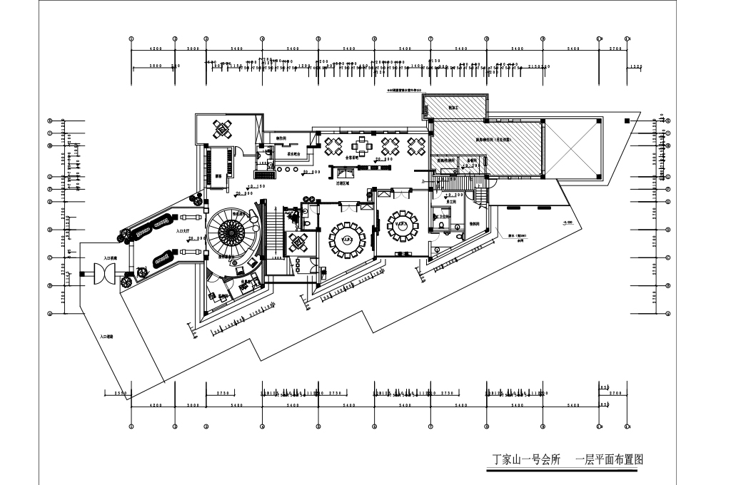 新中式餐饮空间平面布置图