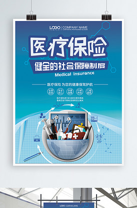 社会保障医疗保险海报