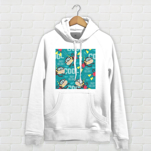 卡通动物鱼类猴子循环图案手机壳印花AI商用授