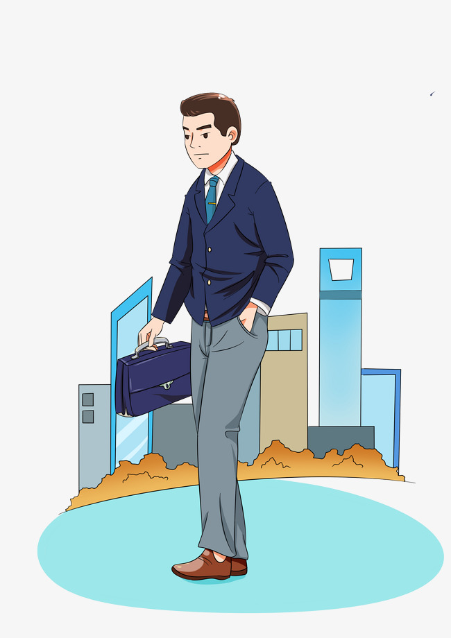 2018经济人物白_2018年白色卡通插画金融轻松理财海报