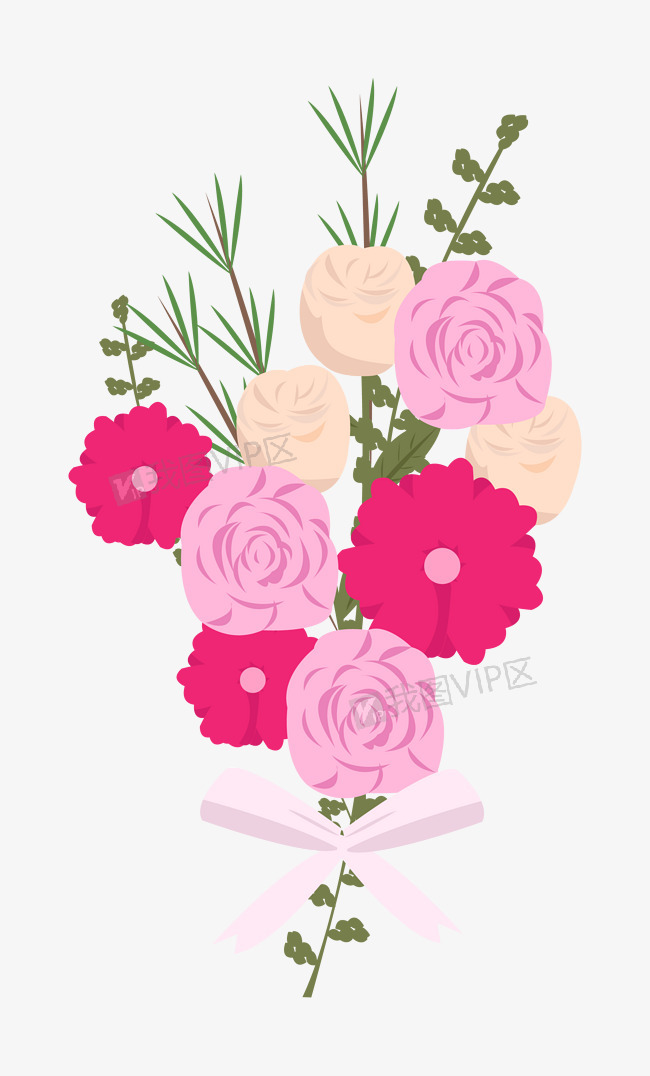 手绘玫瑰花花束简笔画 手绘玫瑰花花束简笔画画法