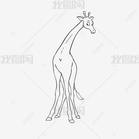 giraffe clipart black and white ߸峤¹Ӱɰֻ