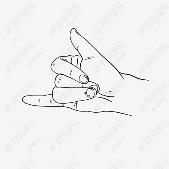 Ȼ666ָhand black and white clipart