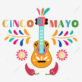 cinco de mayo orange guitar and pepper