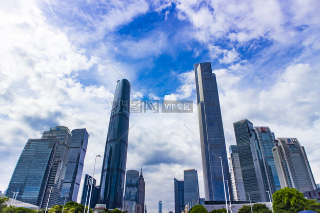 广州城市风光高楼大厦现代建筑高清摄影图