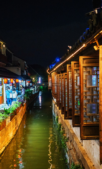 苏州周庄夜景