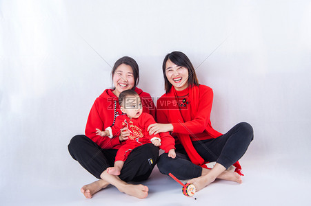 摄影网 人物形象 新年喜庆人像高清摄影图