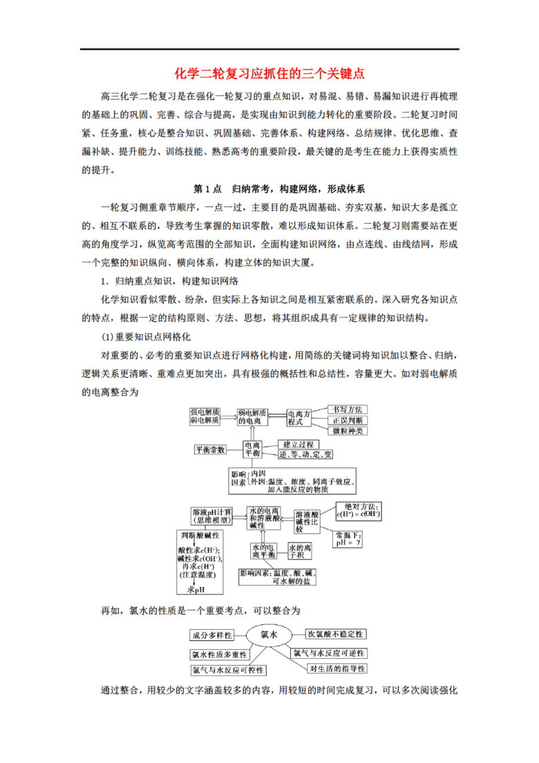 (通用版)2017届高三化学二轮复习 名师寄语